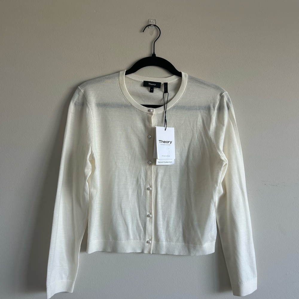 NWT Theory Merino Cream Cardigan
